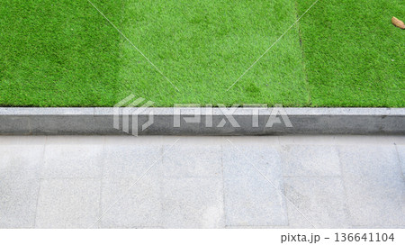 green grass in the garden with sunlight, exterior design for home green grass in the garden with sunlight, exterior design for home 136641104