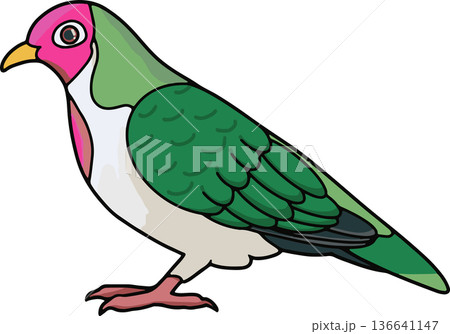 ボタンバトのイラスト（横向き・透過背景） 136641147