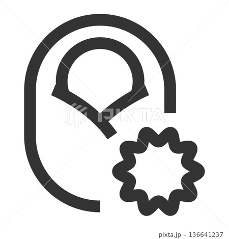 小児アレルギー アイコン(シンプル・線画・モノクロ) 小児アレルギー アイコン(シンプル・線画・モノクロ) 136641237