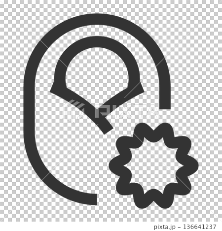 小児アレルギー アイコン(シンプル・線画・モノクロ) 小児アレルギー アイコン(シンプル・線画・モノクロ) 136641237