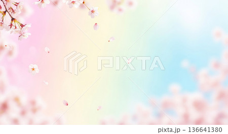 パステル調のフラワーバックグラウンド 136641380