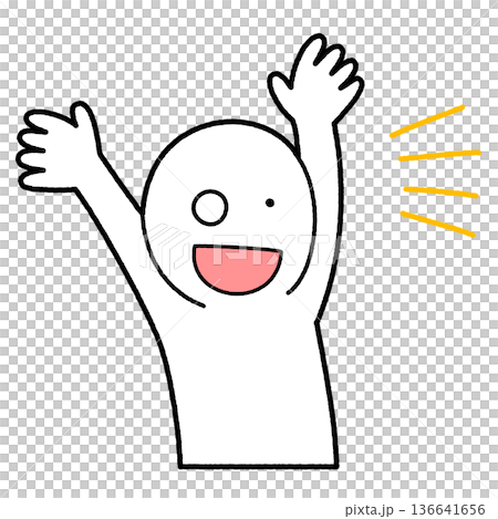 Illustration of a delighted white person Illustration of a delighted white person 136641656
