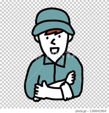 技術工人頭像 專業插畫頭像 技術工人頭像 專業插畫頭像 136641904