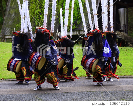 神楽の国のお祭りで、神楽をとる 136642139