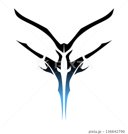 Abstract Black and Blue Logo Design. Abstract Black and Blue Logo Design. 136642790