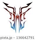 Tribal Logo Design with Red Blue Elements. 136642791