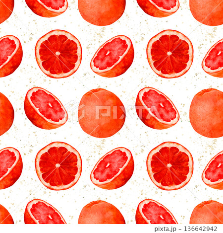 Colorful Grapefruit Watercolor Illustration Suitable, Bright Handpainted Grapefruit Imagery For Marketing Colorful Grapefruit Watercolor Illustration Suitable, Bright Handpainted Grapefruit Imagery For Marketing 136642942