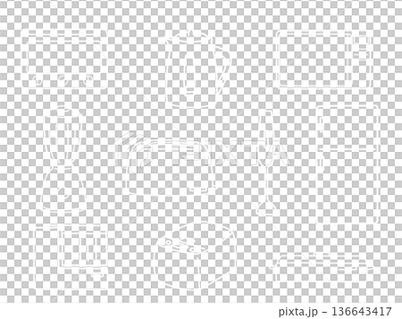 シンプルなキッチン家電のイラストセット シンプルなキッチン家電のイラストセット 136643417