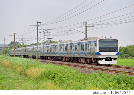 常磐線　岩間ー羽鳥　JR東日本　E531系　K421編成（勝田） 136643574