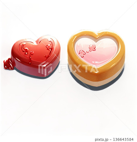 ホワイトデー、お菓子、マカロン、バレンタインデーのお返し、透過、ギフトボックス、ギフト、スイーツ 136643584