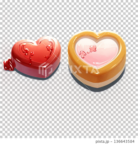 ホワイトデー、お菓子、マカロン、バレンタインデーのお返し、透過、ギフトボックス、ギフト、スイーツ 136643584