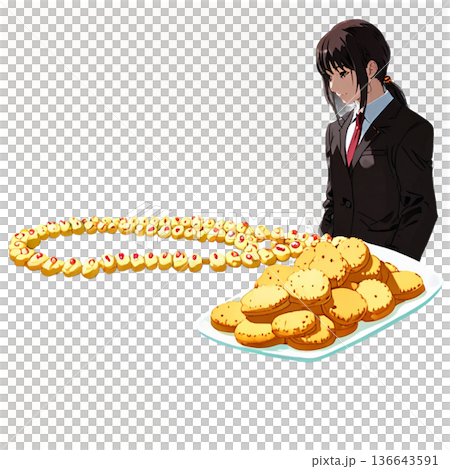 ホワイトデー、お菓子、マカロン、バレンタインデーのお返し、透過、ギフトボックス、ギフト、スイーツ 136643591