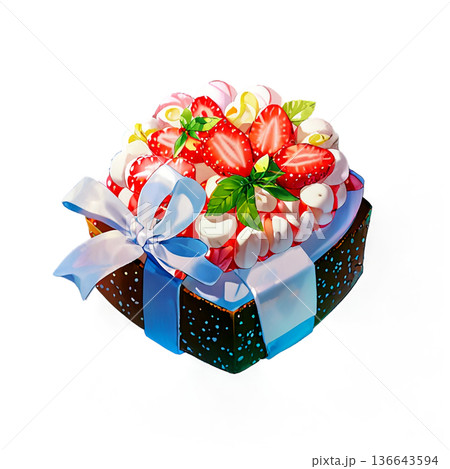 ホワイトデー、お菓子、マカロン、バレンタインデーのお返し、透過、ギフトボックス、ギフト、スイーツ 136643594