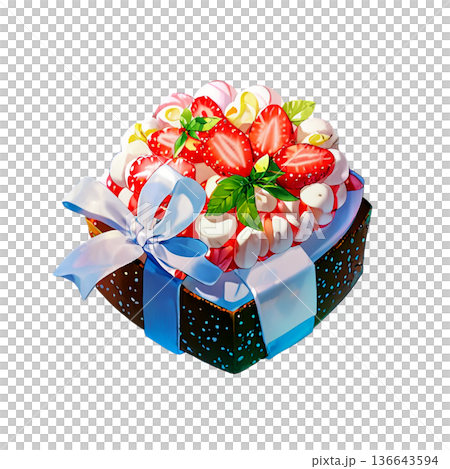 ホワイトデー、お菓子、マカロン、バレンタインデーのお返し、透過、ギフトボックス、ギフト、スイーツ 136643594