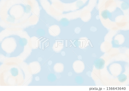 イラスト素材: やさしい和柄の水色抽象柄（雨と雪をイメージ） 136643640