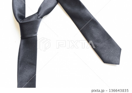 black necktie isolated on white background, father day concept and business style black necktie isolated on white background, father day concept and business style 136643835
