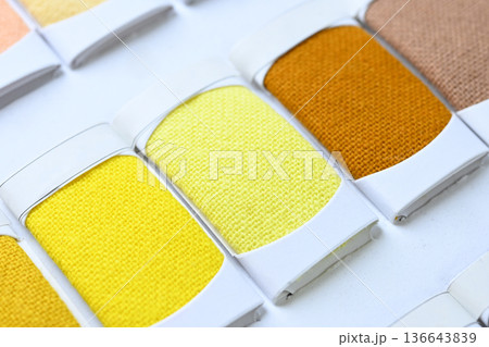 sample color shade of colorful fabric textile of clothing industry 136643839
