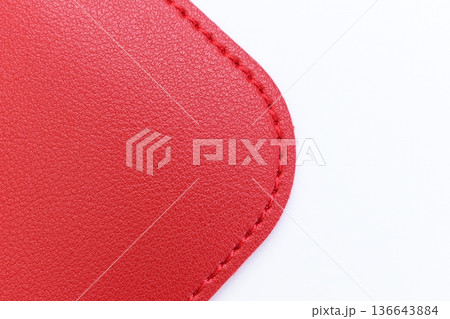 shiny red leather texture isolated on white background shiny red leather texture isolated on white background 136643884