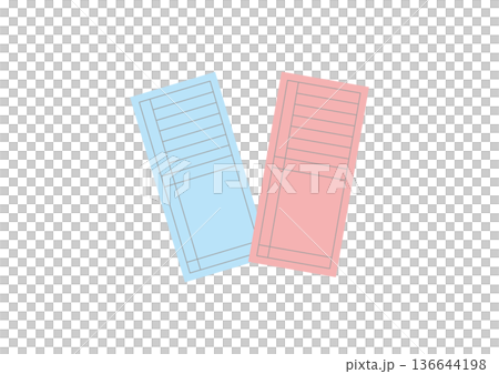Blue and red ticket image Blue and red ticket image 136644198