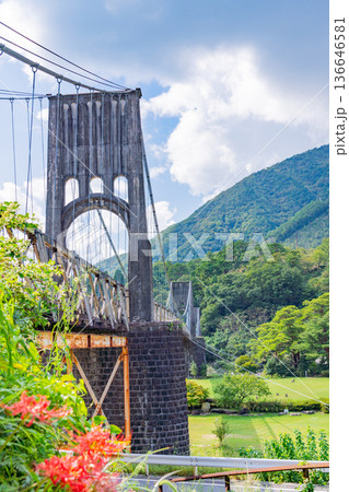 （長野県）国指定重要文化財　桃介橋　秋 136646581