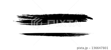 手描き和風インクブラシストローク 手描き和風インクブラシストローク 136647801