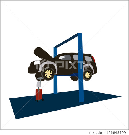 Vector illustration car maintenance station 136648309
