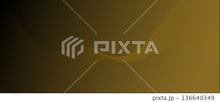 Luxury Dark Gold Abstract Wave Background	 136648349