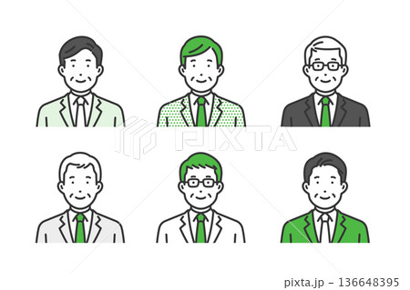 社長男性アバターアイコンセット 社長男性アバターアイコンセット 136648395