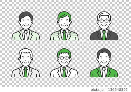 社長男性アバターアイコンセット 社長男性アバターアイコンセット 136648395
