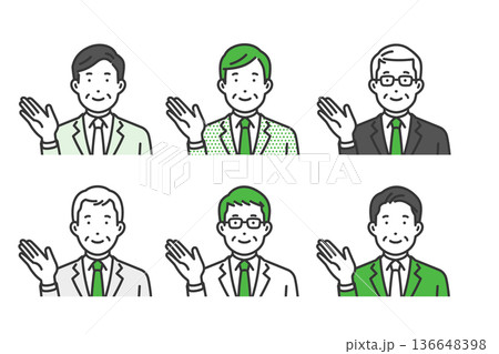 案内,社長男性アバターアイコンセット 136648398