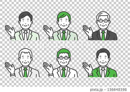 案内,社長男性アバターアイコンセット 136648398