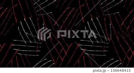 Abstract vector background of thin white and red diagonal strokes forming a chaotic web on a dark surface, creating a dynamic modern texture. Abstract vector background of thin white and red diagonal strokes forming a chaotic web on a dark surface, creating a dynamic modern texture. 136648413