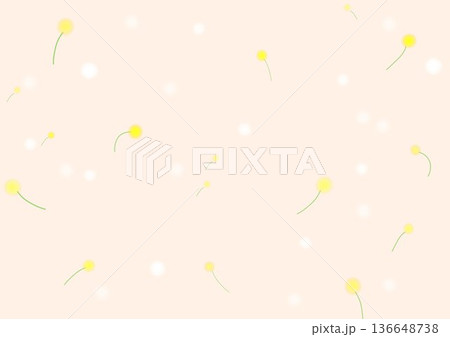 黄色の小花が舞う背景 黄色の小花が舞う背景 136648738