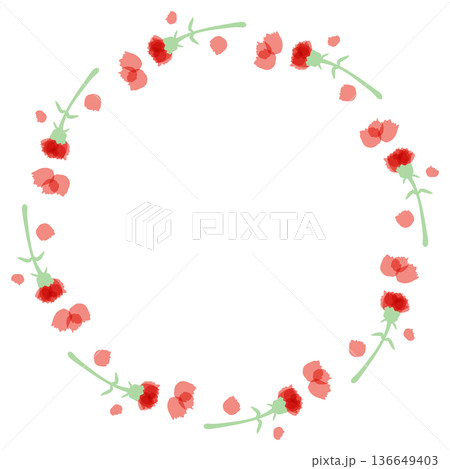 母の日のための 透け感カーネーションシリーズ|カーネーションのリース 母の日のための 透け感カーネーションシリーズ|カーネーションのリース 136649403