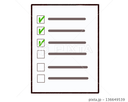 チェックが入ったリスト 136649539