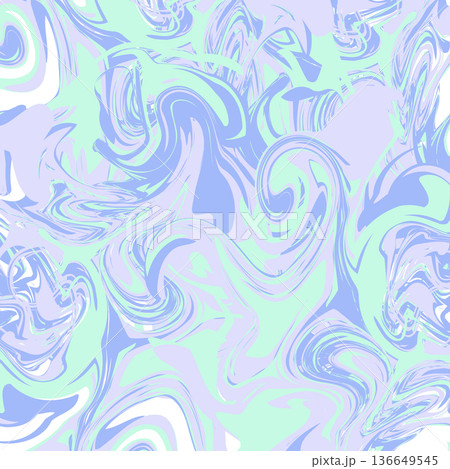 ブルー系カラフルマーブル模様壁紙 136649545