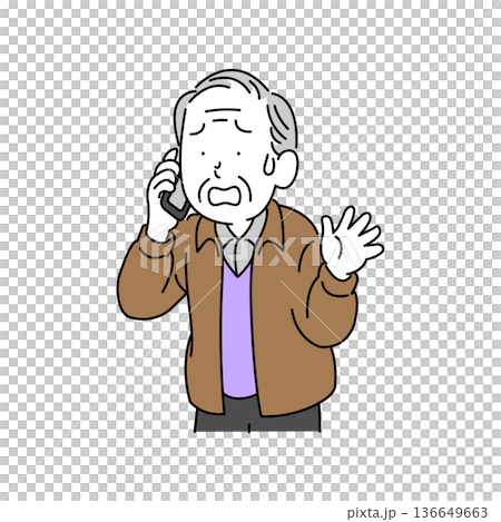 高級男性打電話 136649663