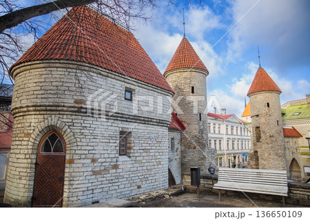 medieval European city Tallinn 136650109