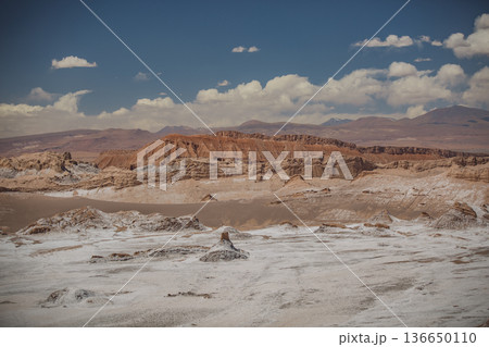 Volcanoes in the Atacama Desert. Valle de la Luna Volcanoes in the Atacama Desert. Valle de la Luna 136650110