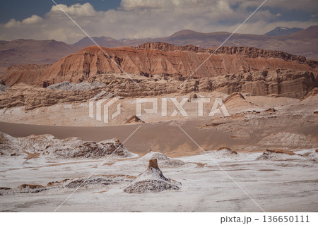 Volcanoes in the Atacama Desert . Valle de la Luna 136650111