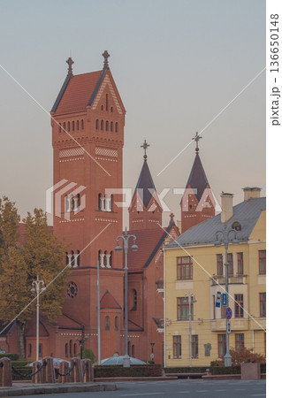 The Red Church is a symbol of the city of Minsk. Belarus The Red Church is a symbol of the city of Minsk. Belarus 136650148