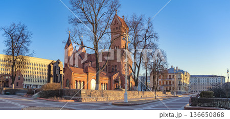 Red Church in Minsk. 136650868