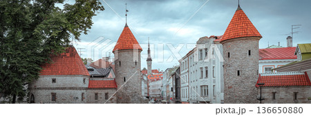 medieval old city of Tallinn. 136650880