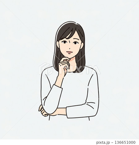 女性・女の子のイラスト素材 136651000