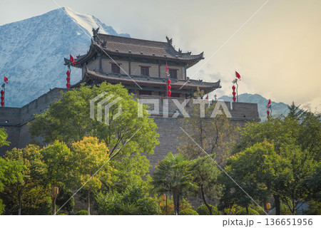 Forbidden City in the Mountains of   China 136651956