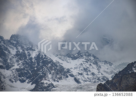 Caucasus mountain ranges 136652088
