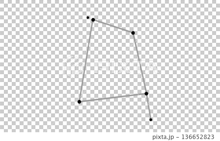 烏鴉座線條的單色插圖 136652823