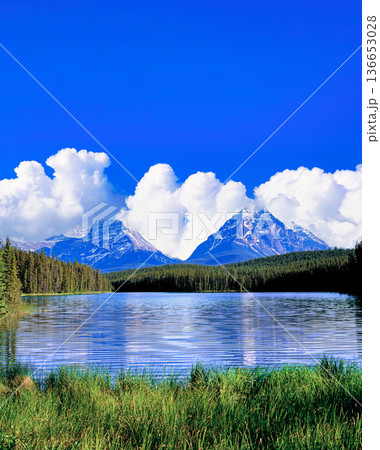 カナディアンロッキーの美しい山並み絶景 136653028