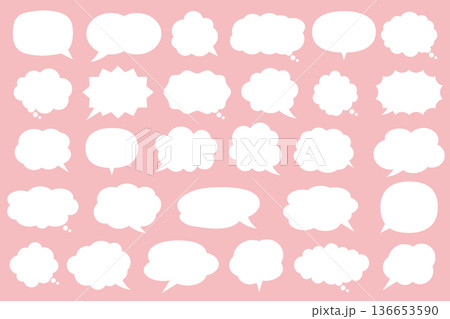 吹き出し口を自由に動かせるシンプル吹き出し 136653590