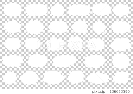 吹き出し口を自由に動かせるシンプル吹き出し 136653590